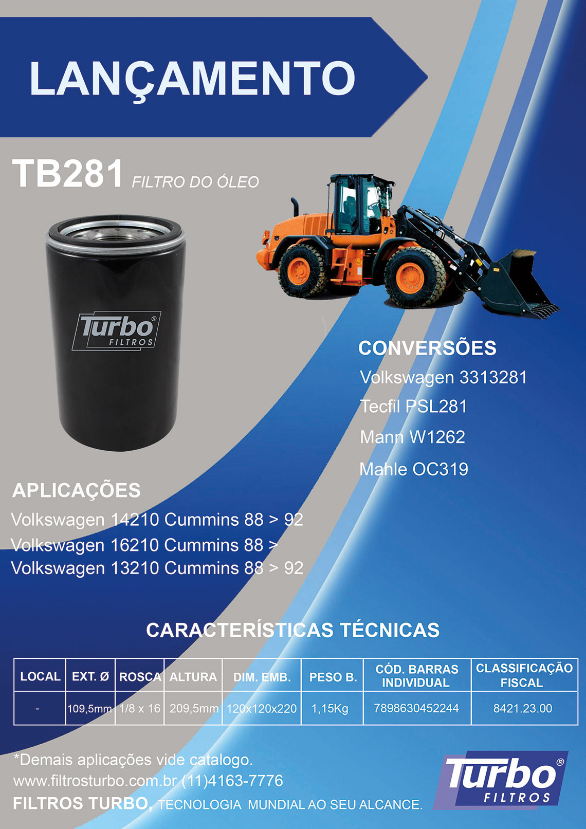 Filtros Turbo Tecnologia Mundial ao seu Alcance 