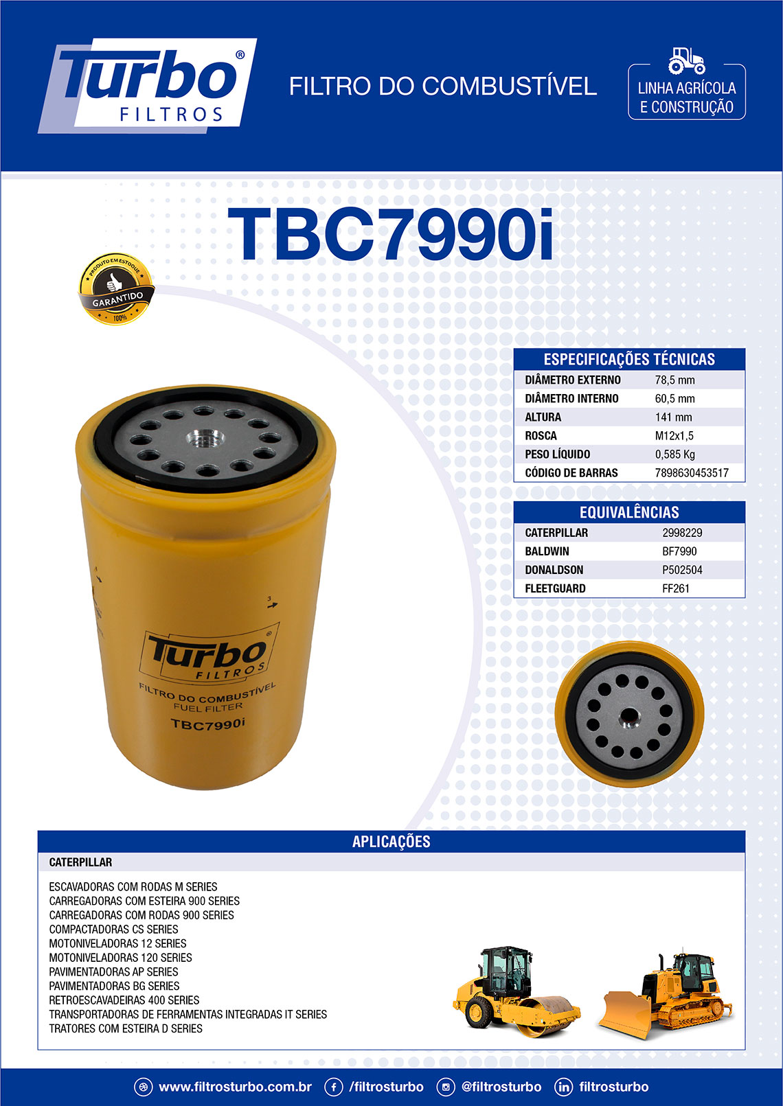 Filtro de combustível - TBC450i - Turbo