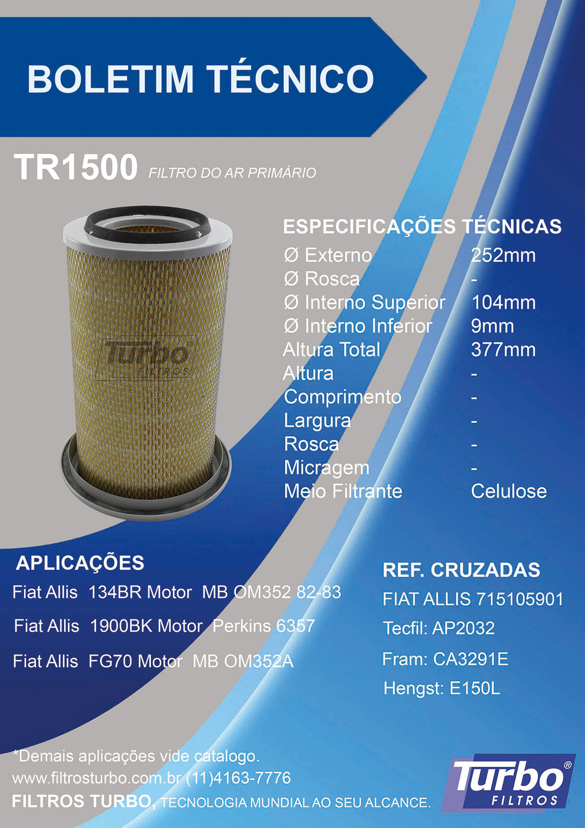 TURBO Filtro de Ar TR5590RS - bulloleo